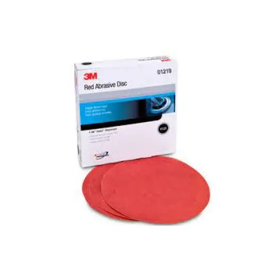 3M 01219 320Grit 6" Hookit Red Sandpaper Discs 50/Pack 1