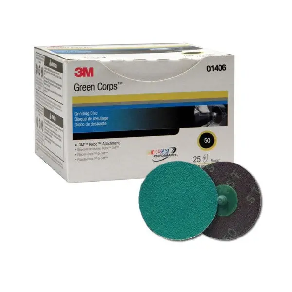 3M 01406 3" 50Grit Roloc Grinding Disc 25/Box 1