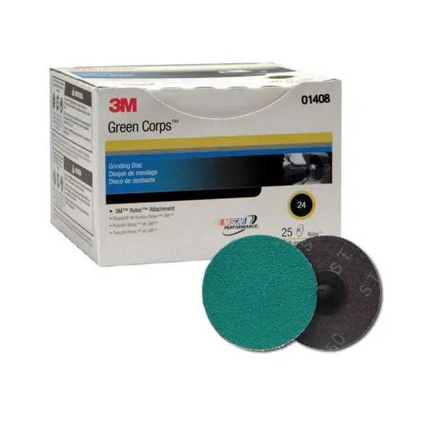 3M 01408 3" 24Grit Roloc Grinding Disc 25/Box 1