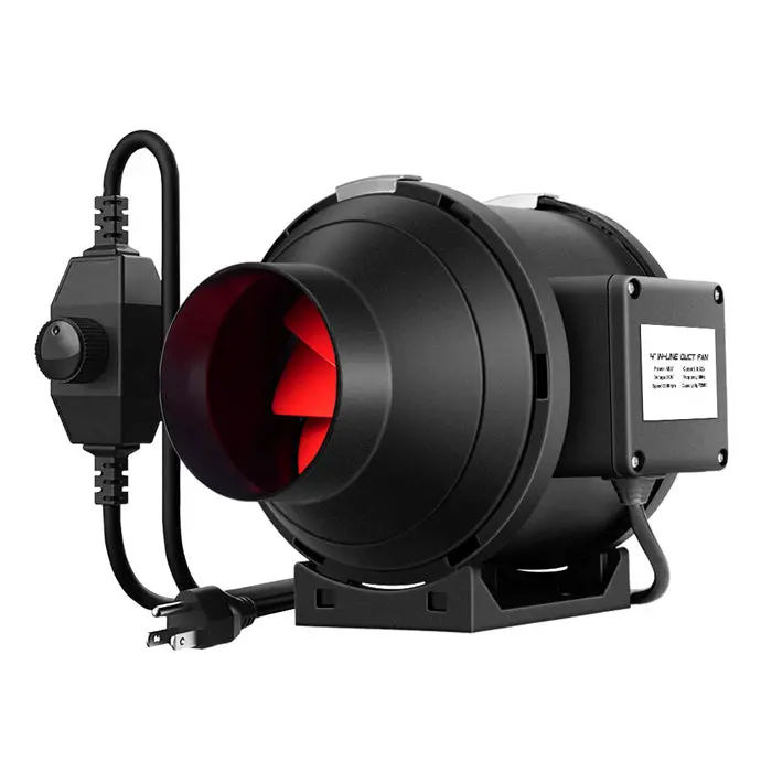 4 Inch 190 Cfm Inline Duct Fan With Variable Speed Controller 1