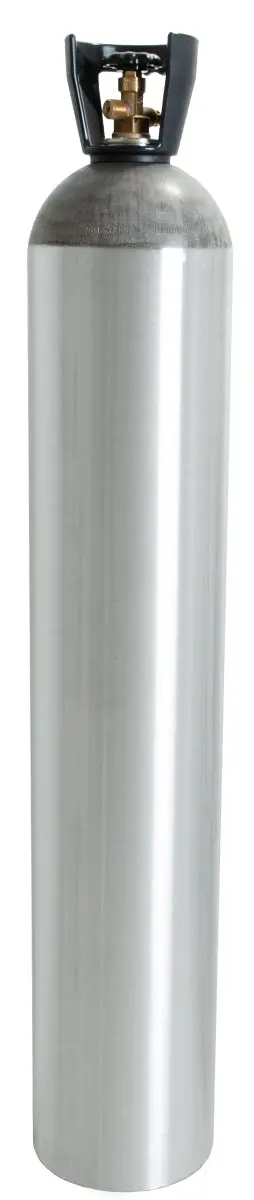 50Lb C02 Cylinder W/ 320 Valve & Black Handle 1