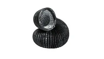 6"X25' Black Lightproof Ducting W/Clamps 1