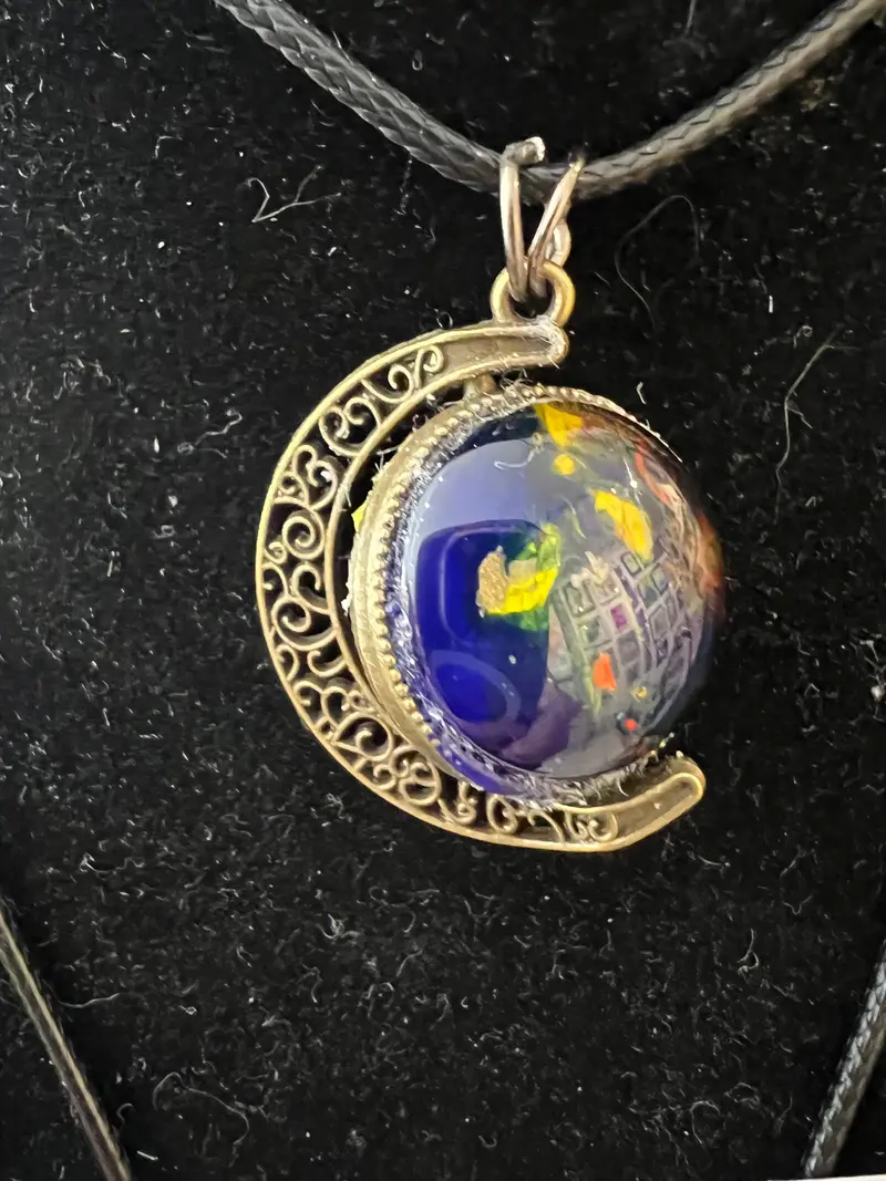 Acrylic Skin Double Sided Pendant By Leslie Welfare 1