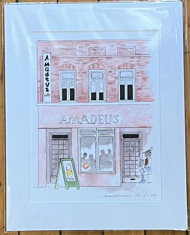 Amadeus Cafe Print By Richard Armstrong 1