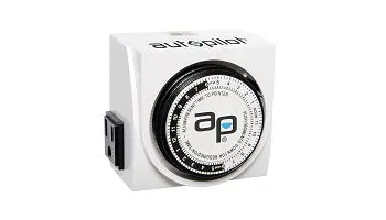 Ap Dual-Outlet Analog Timer, 1875W, 15A, 15Mins On/Off, 24Hr 1