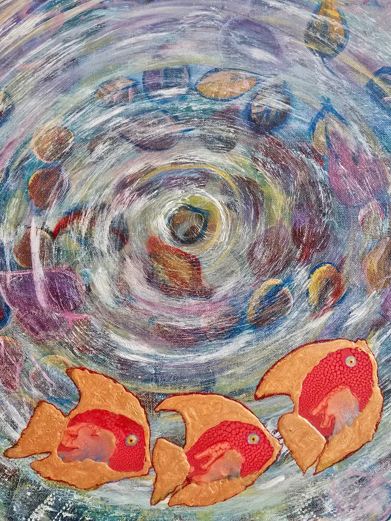 Around In Circles, Original Artwork By Lucy De Sousa 1