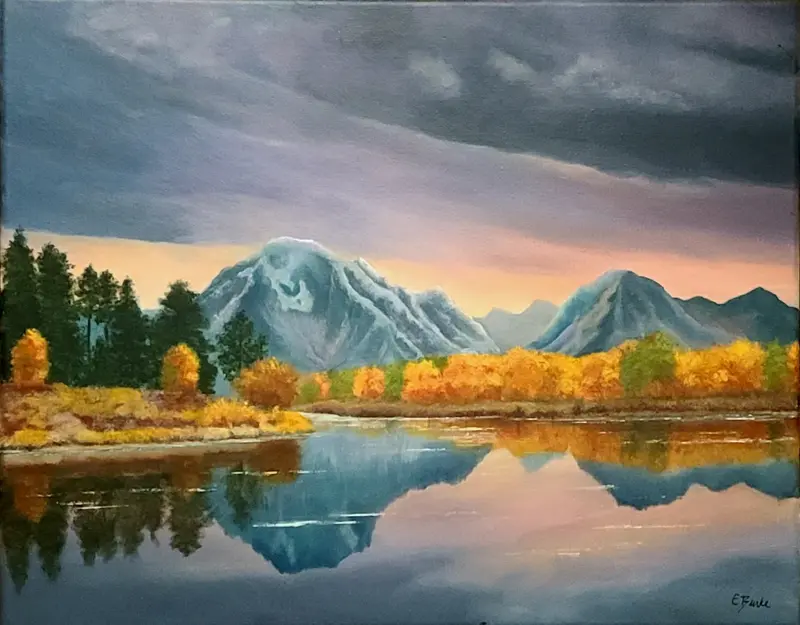 Autumn Reflections.  Original Painting By Elaine Burke 1