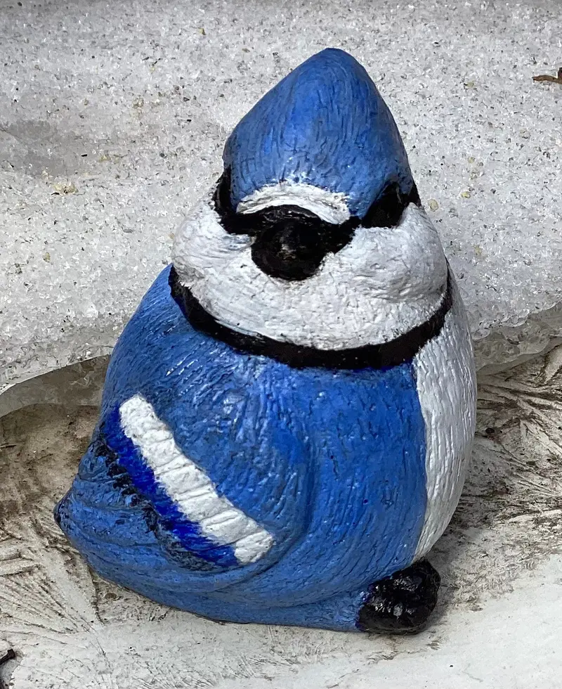 Baby Bluejay Concrete Statue 1