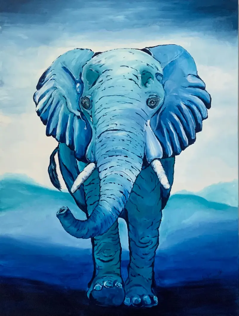 Billy Blue Original Acrylic By Gail Dowsett 1