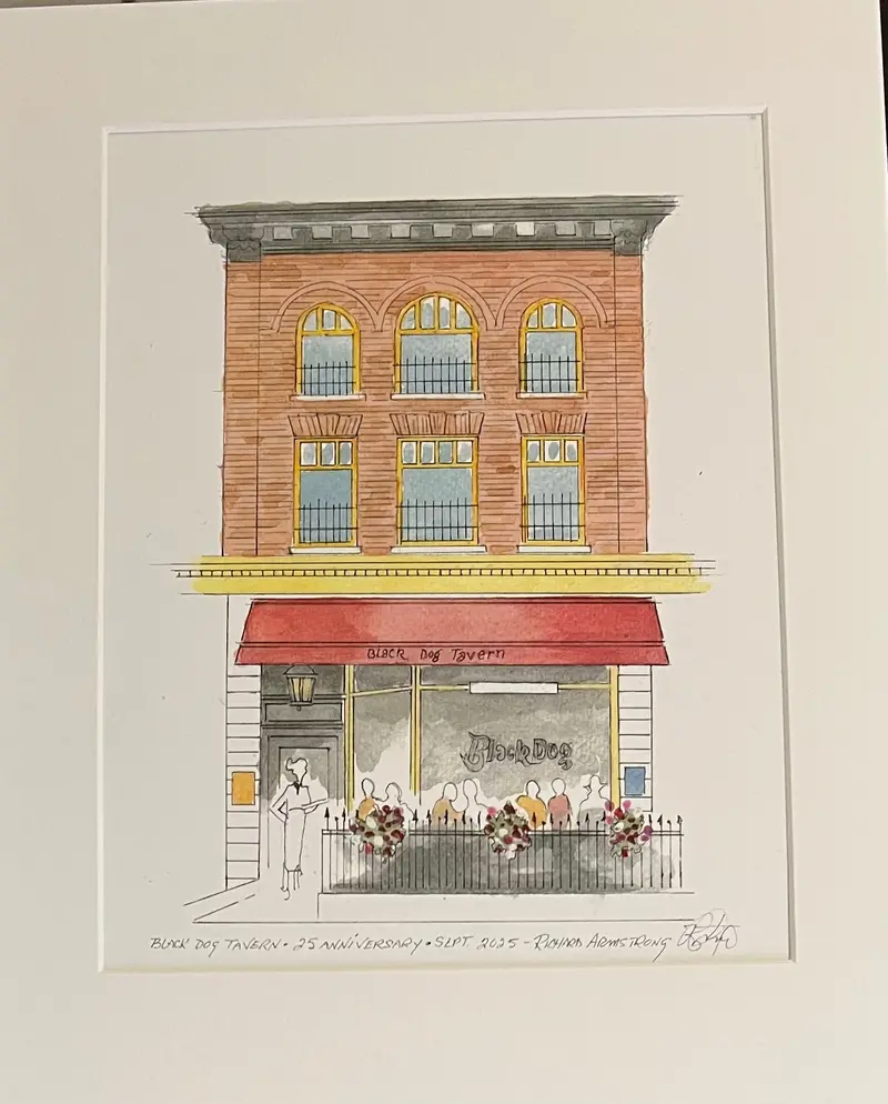 Black Dog Print By Richard Armstrong 1
