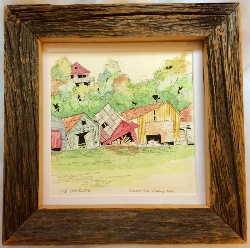 Boathouse Compilation #2 Original Watercolour 1