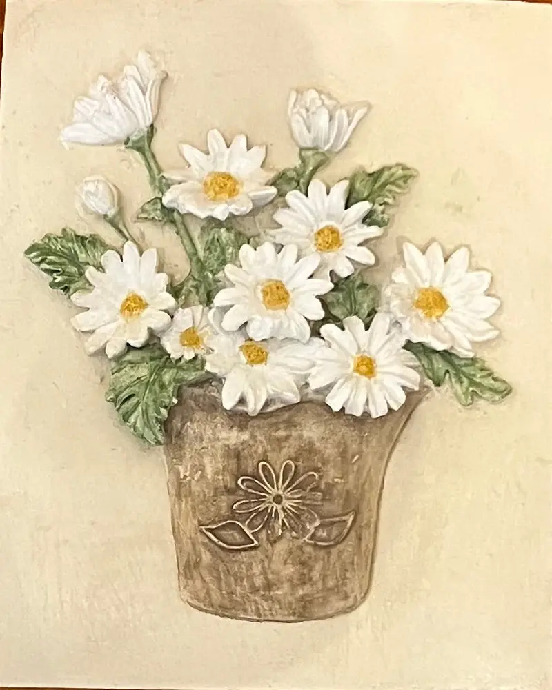 Bouquet Of Daisies Wall Tile By Concrete Design Studio 1