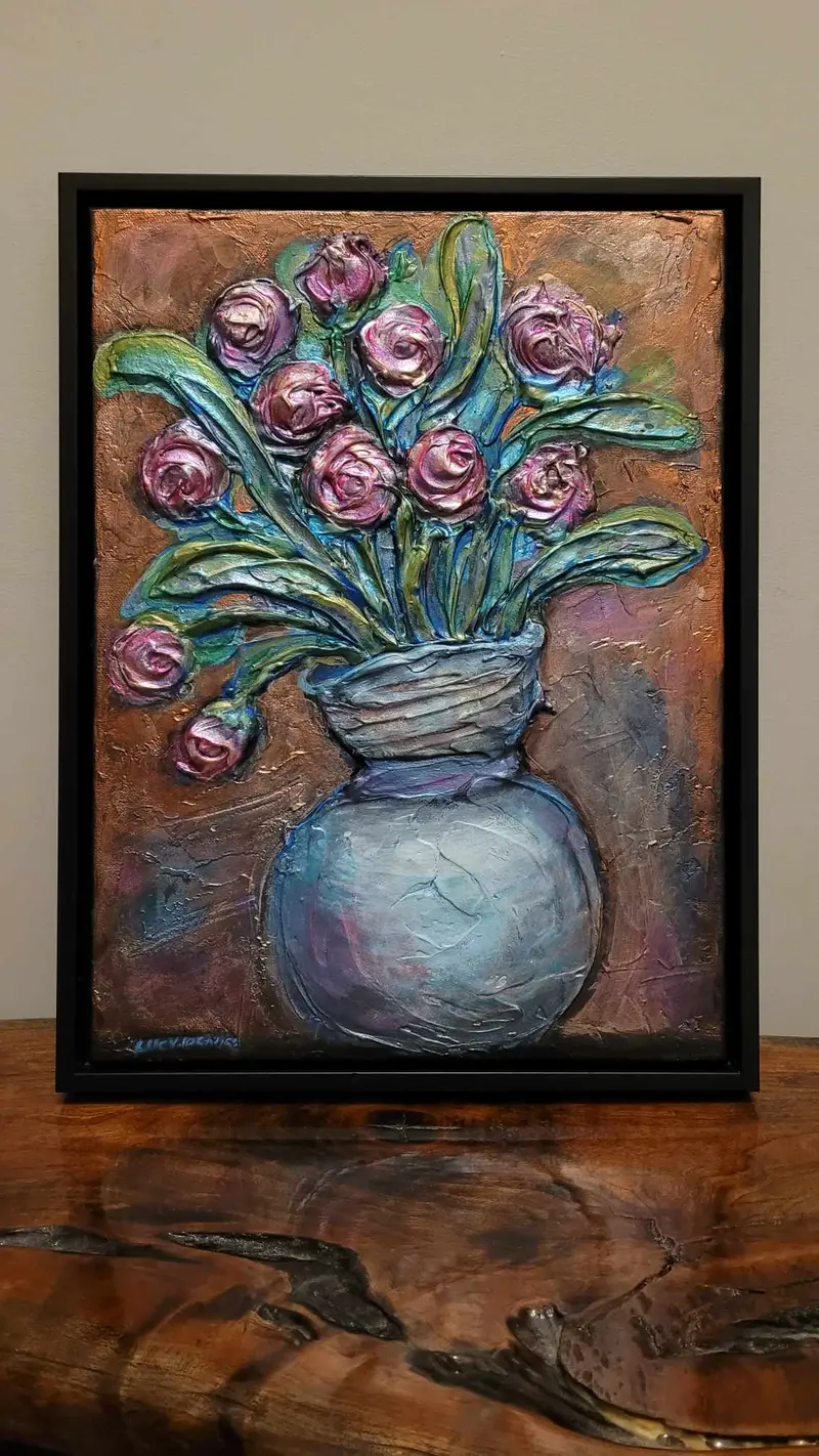 Bouquet Of Roses, Original Artwork By Lucy De Sousa 1
