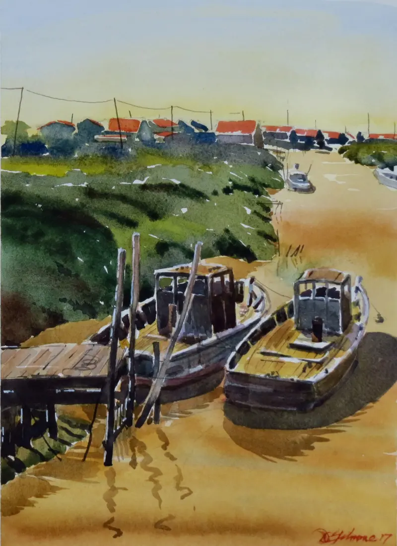 Brouage Harbour, France - Original By David Gilmore - 365 1