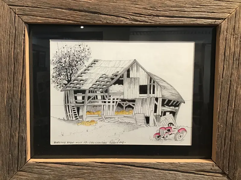 Bursting Barn:  Watercolour Original By Richard Armstrong 1