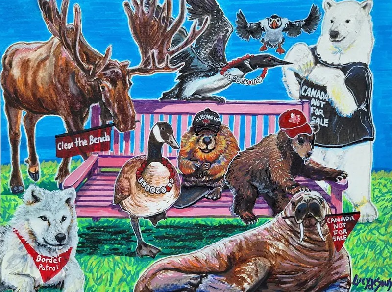 Canada Strong, Original Painting By Lucy De Sousa 1
