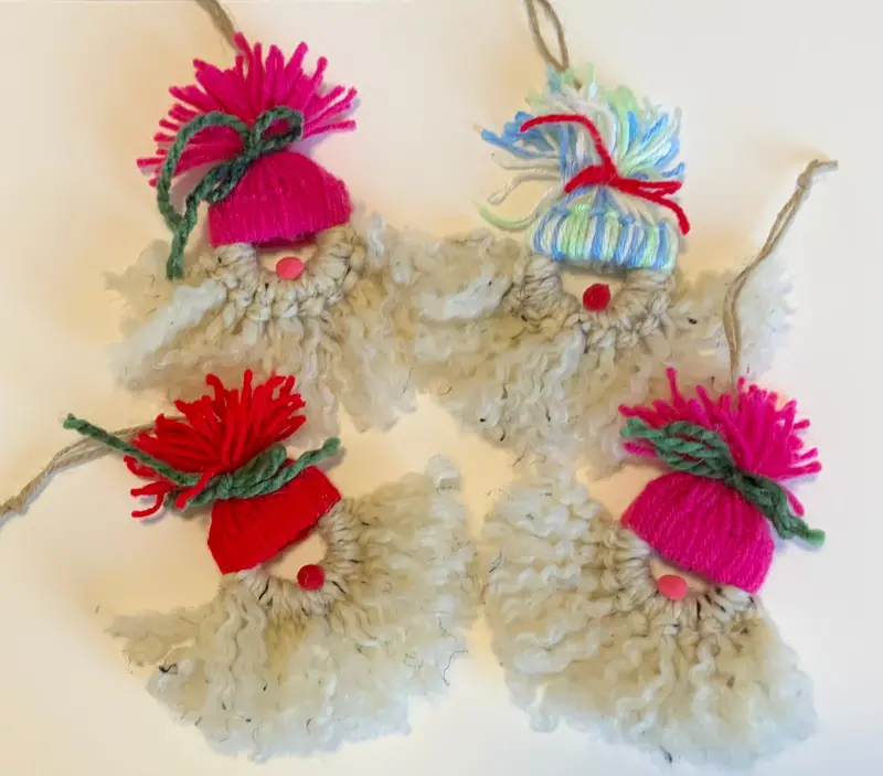 Christmas Gnome Santa Ornaments By Gail 1