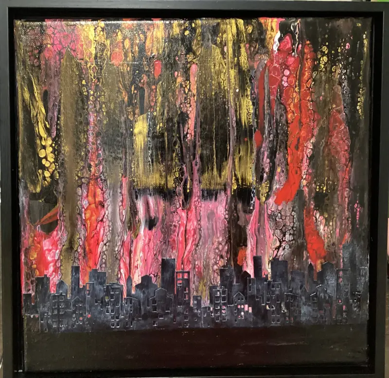 City Lights - Original Painting By Leslie Welfare 1