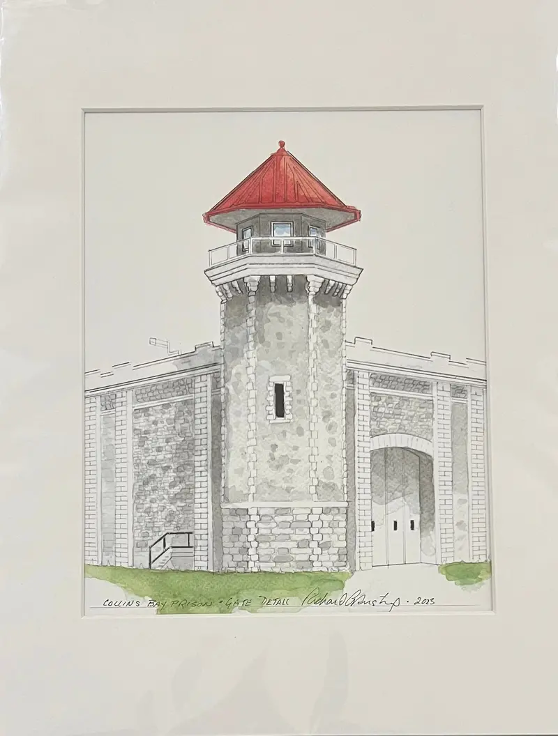 Collins Bay Prison Gate Detail Print By Richard Armstrong 1