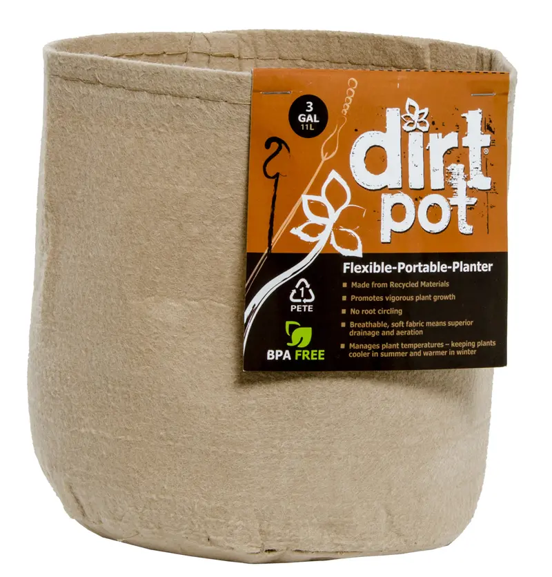 Dirt Pot Tan 3 Gallon (25/Pk) (150/Cs) 1