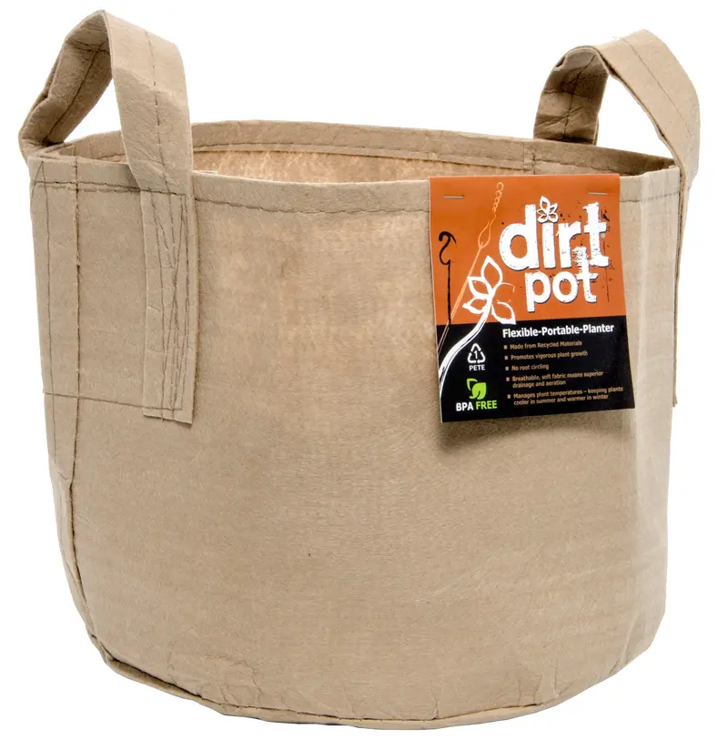 Dirt Pot Tan 5 Gal W/Handle (10/Pk) (80/Cs) 1