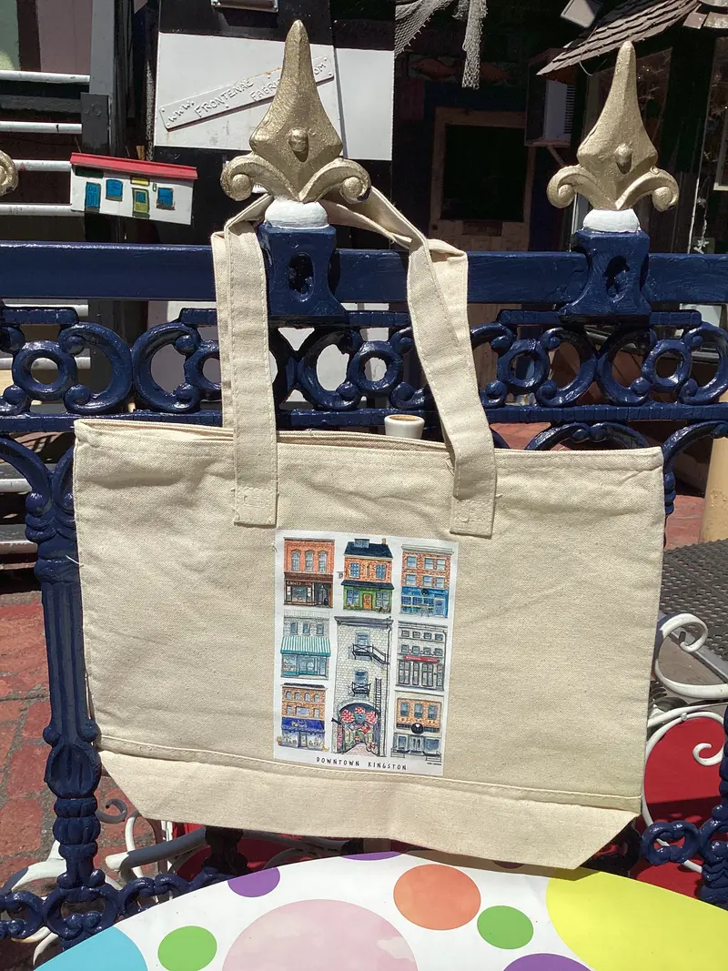 Downtown Kingston - Large Zippered Tote Bag 1