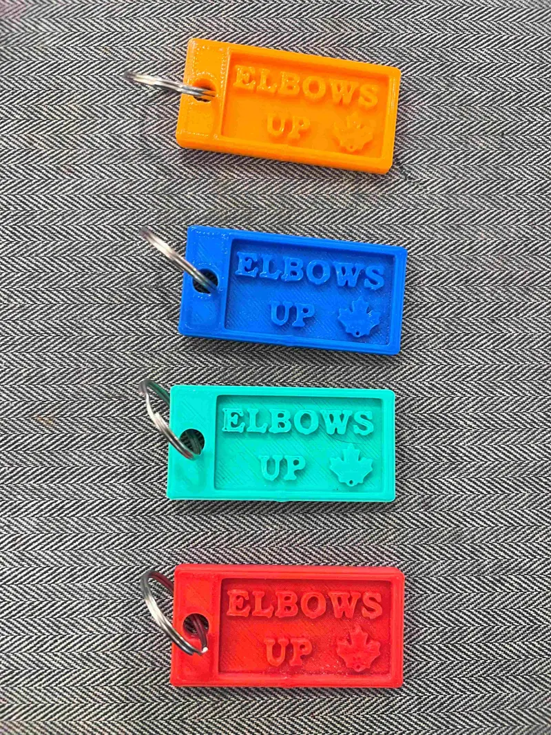 Elbows Up! Keychain 1