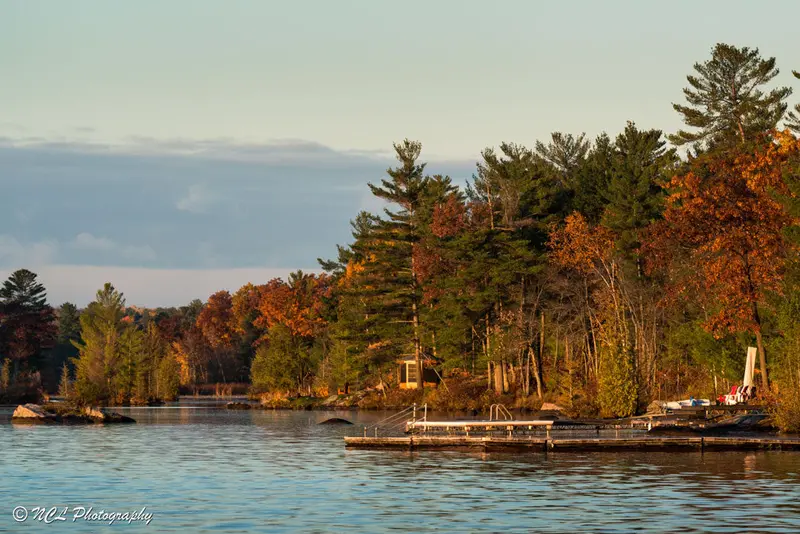 Fall Sunrise On Dock - Print 12 X 18 Inches 1