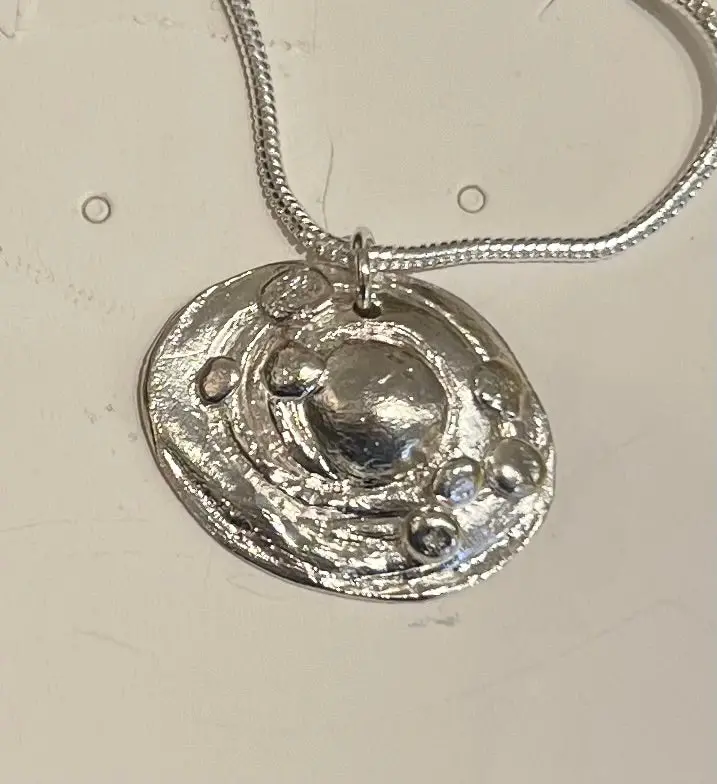 Fine Silver Swirl Pendant - By Leslie Welfare 1