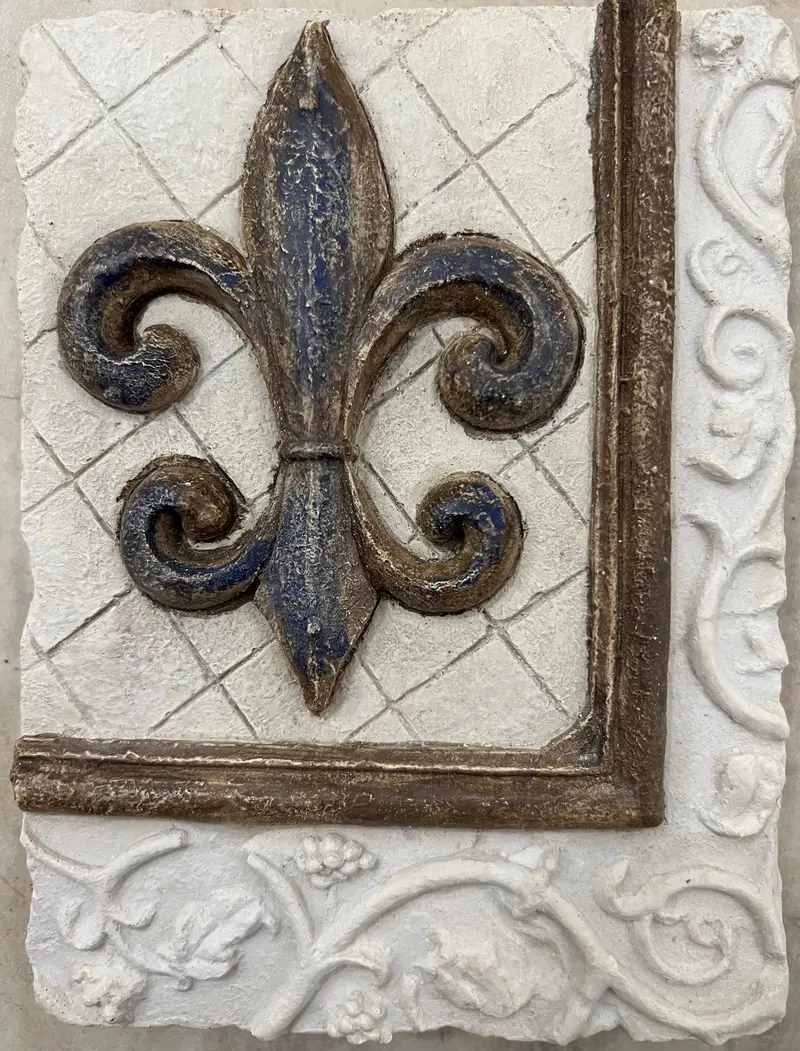Fleur De Lis - Corner Frame Wall Tile By Concrete Design Studio 1