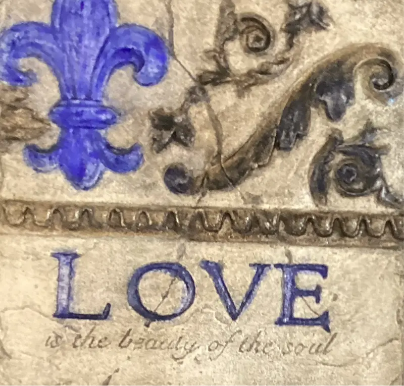 Fleur De Lis Of Love Wall Tile 1