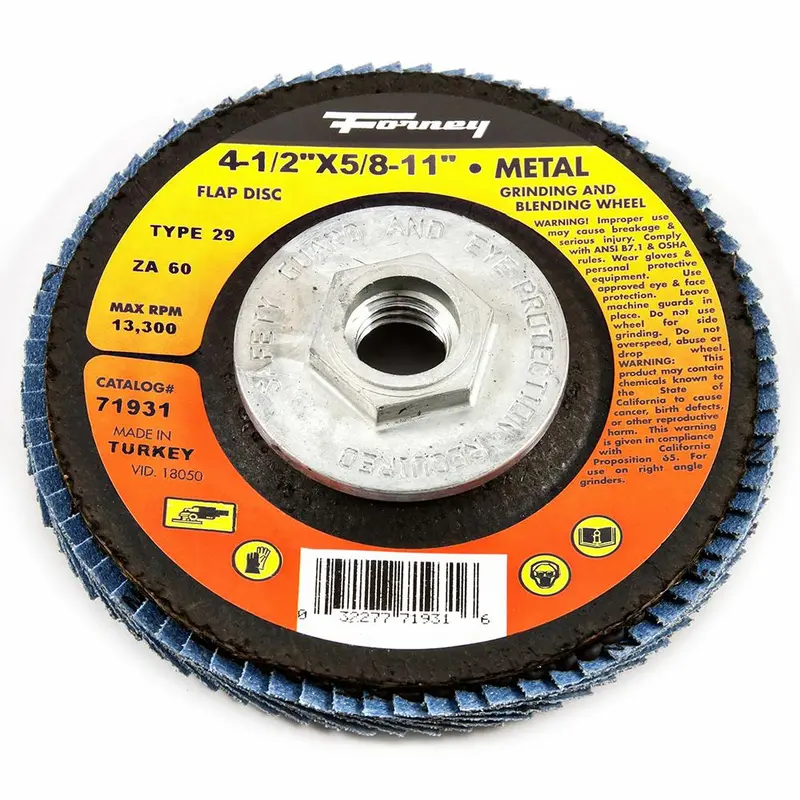Forney 71931 Flap Disc, Type 29, 4-1/2" X 5/8"-11, Za60 1