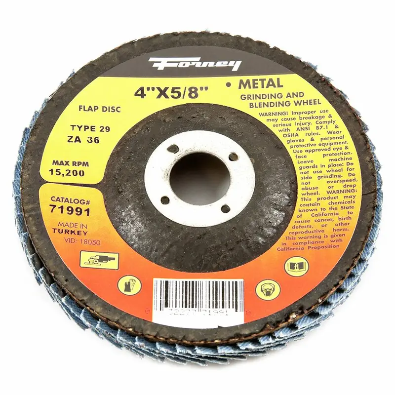Forney 71991 Flap Disc, Type 29, 4" X 5/8", Za36 1