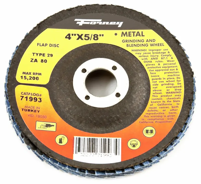 Forney 71993 Flap Disc, Type 29, 4" X 5/8", Za80 1