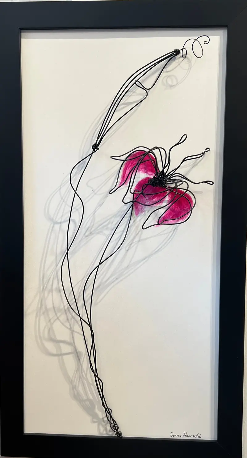 Fragrant Fushia - Original Whimsical Wire Art By Donna Harradine 1