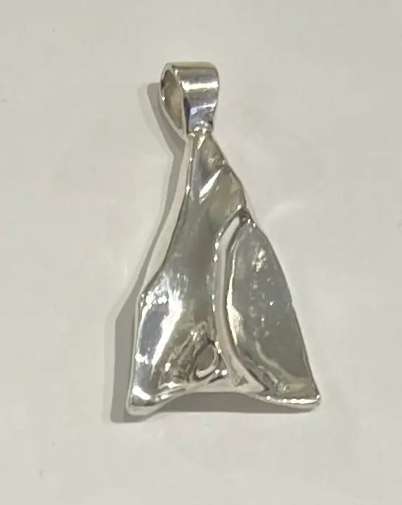 Free Form (Folded Silver)  Pendant 1