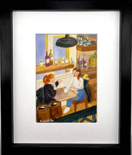 Friends At Chit Chat Cafe - Original By Everdello (Joanne Stanbridge) 1
