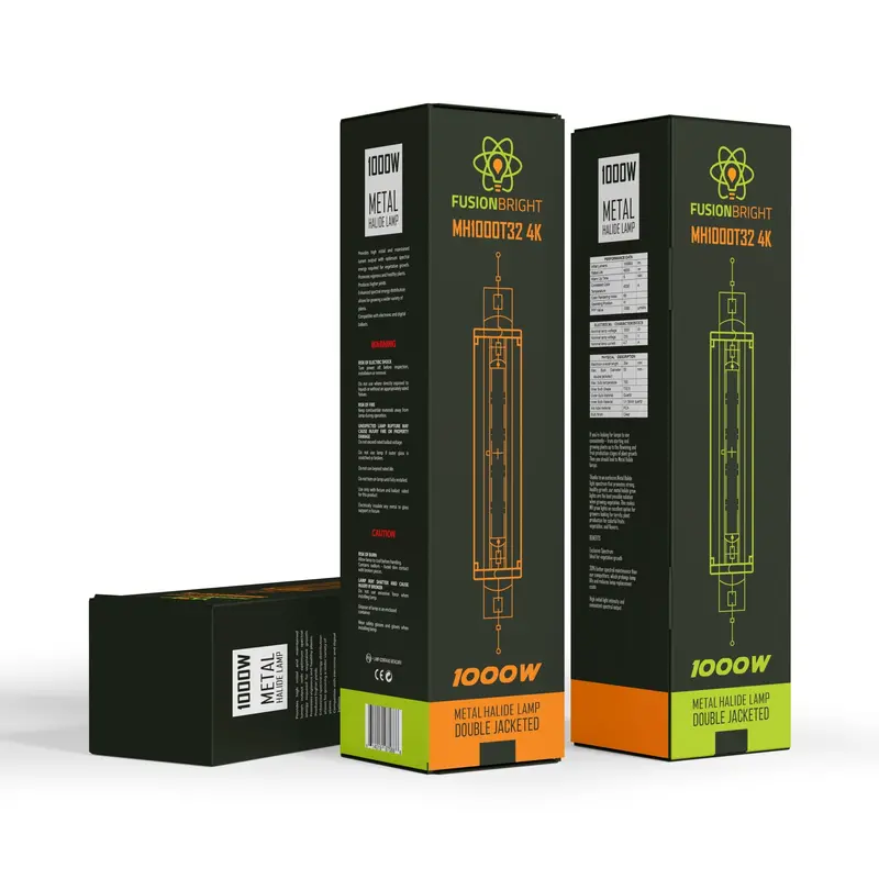 Fusion Bright Double Ended (De) Double Jacketed Mh Lamp 1000W Bulb 4K 1