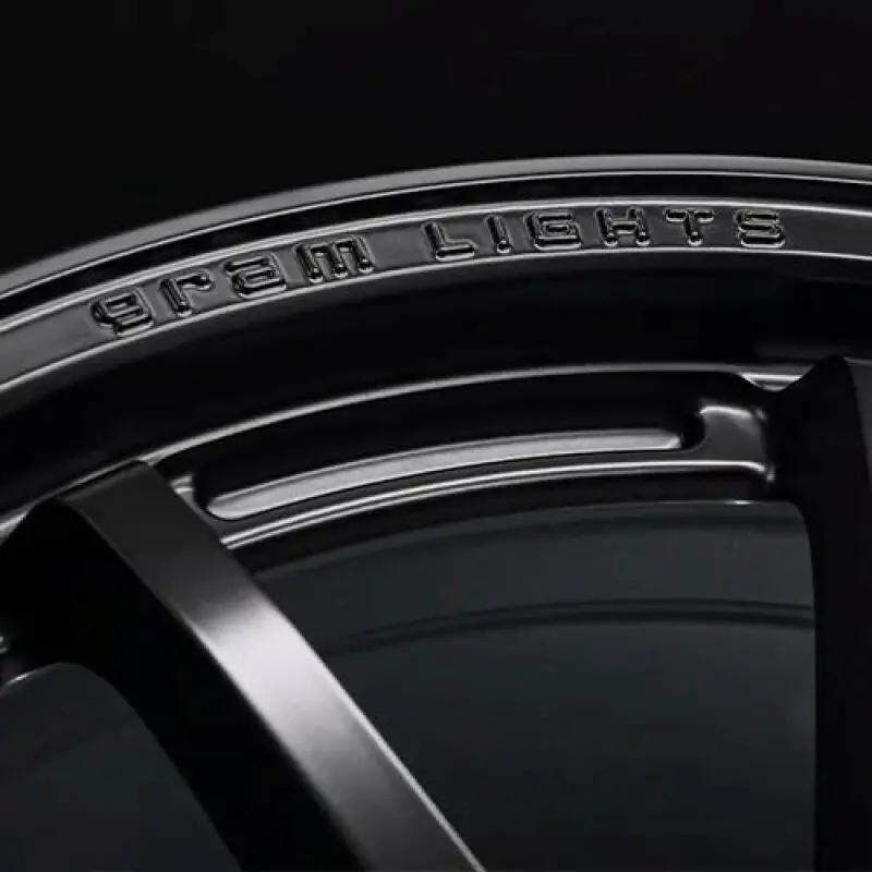 Gram Lights 57Nr Limited Ii 18X9.5 +42 5-112 Semigloss Black Wheel W/ Black Cap/Stickers/Air Valve 1