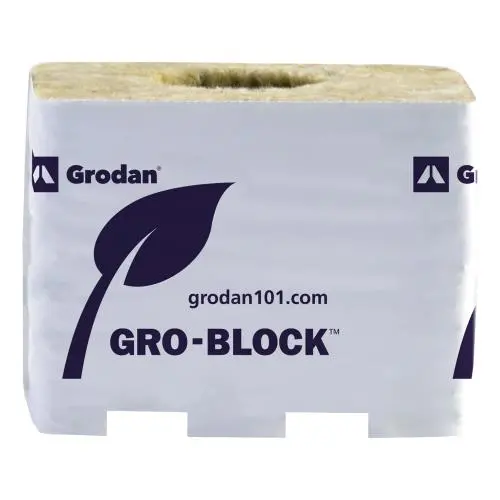 Gro Block Improved Medium 4Inches Gr7,5 W/ Hole (4Inchesx4inches3.1Inches) Wrapped (6/Strip- 32 Strips Per Cs) 192 Per Case 1
