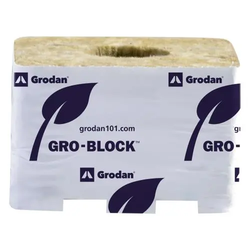 Grodan Improved 6.5 Block, 4Inches X 4Inches X 2.5Inches, On Strip, Case Of 216 1