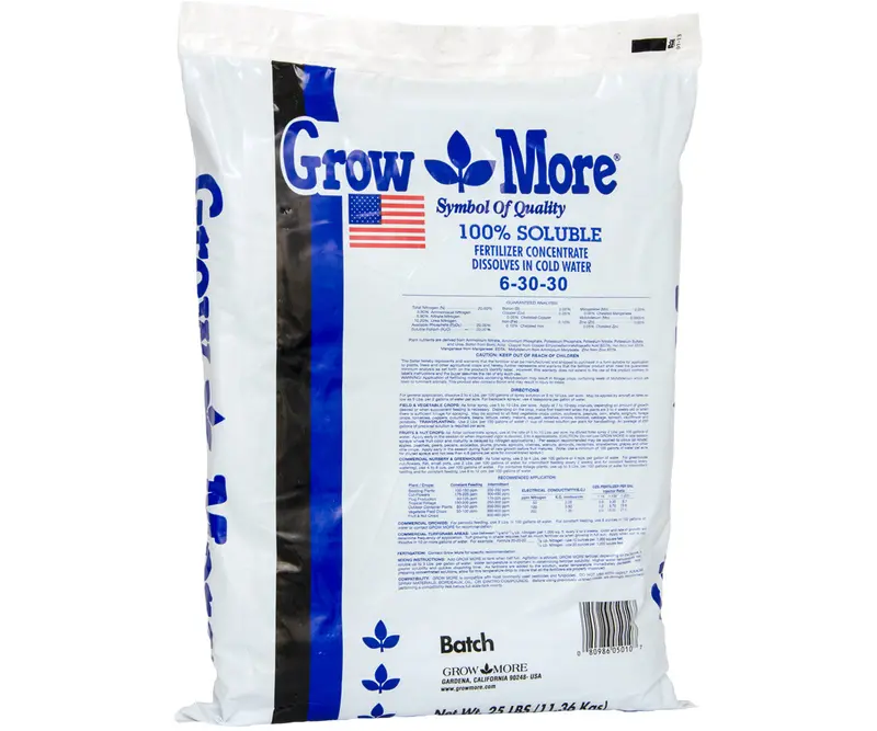 Grow More 6-30-30 Std 25Lb 1