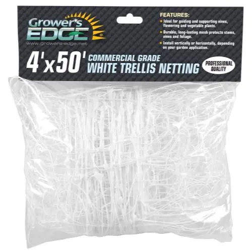 Grower's Edge Commercial Grade Trellis Netting 4 Ft X 50 Ft (25/Cs) 1