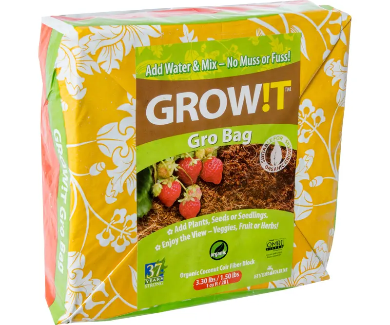 Grow!T Big Daddy Coco Coir Gro Bag, 1 Cu Ft 1