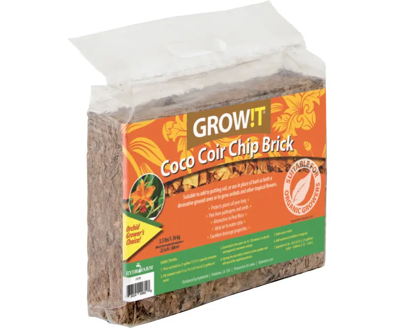 Grow!T Coco Coir Chip Brick, Pack Of 3 1