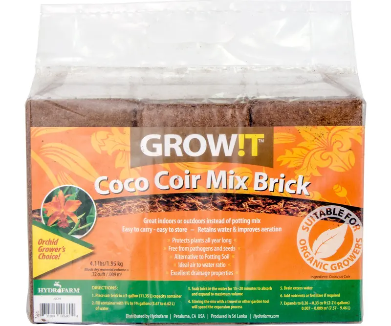 Grow!T Coco Coir Mix Brick, Pack Of 3 1
