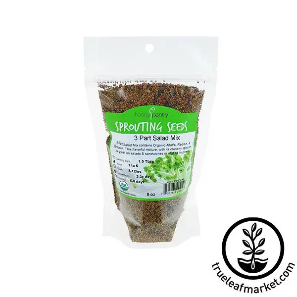 Handy Pantry 3 Part Salad Mix - Organic - Sprouting Seeds 4Oz 1