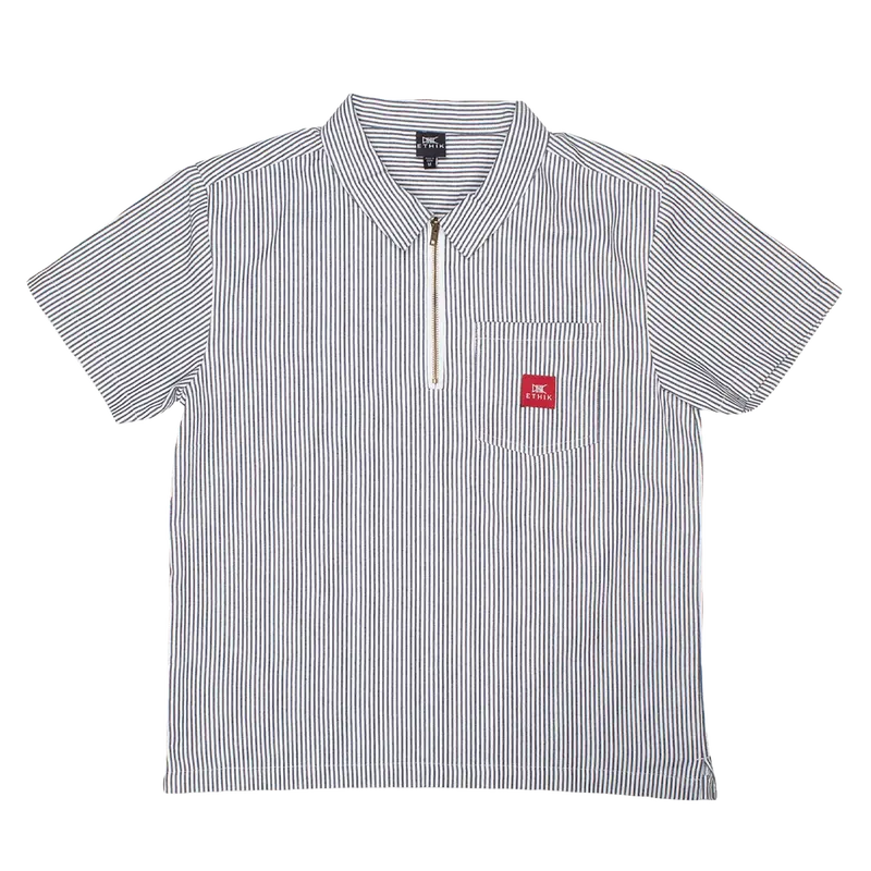 Hickory Stripe Quarter Zip Shirt 1