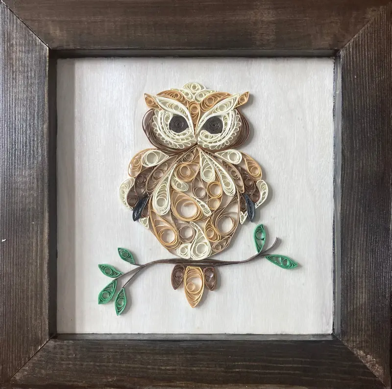 Hoot There! - Original Quilled Art By Leith Channen 1