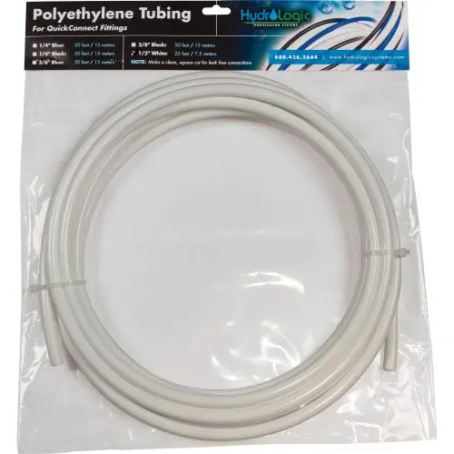 Hydro-Logic 1/2Inches Od Tubing Pack - 25 Ft. - White (10/Cs) 1